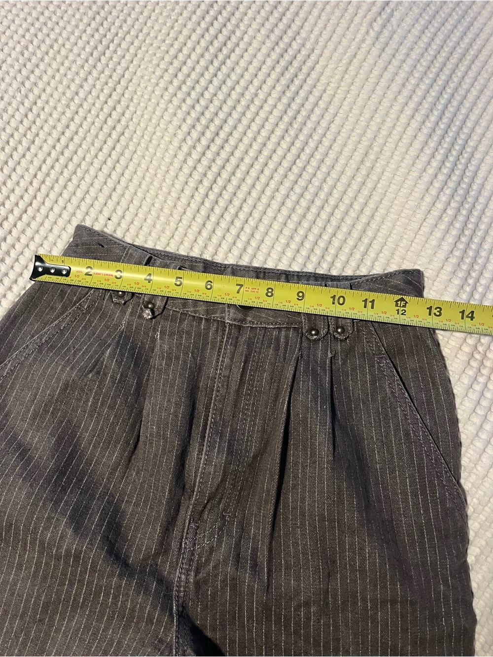 UNIONBAY Vintage Women's Pinstripe Straight-Leg Pants in Dark Gray - Picture 7 of 12